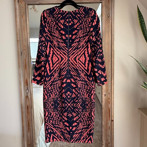 Tie Dye Crepe Midi Sheath Dress - Picture 4 of 11